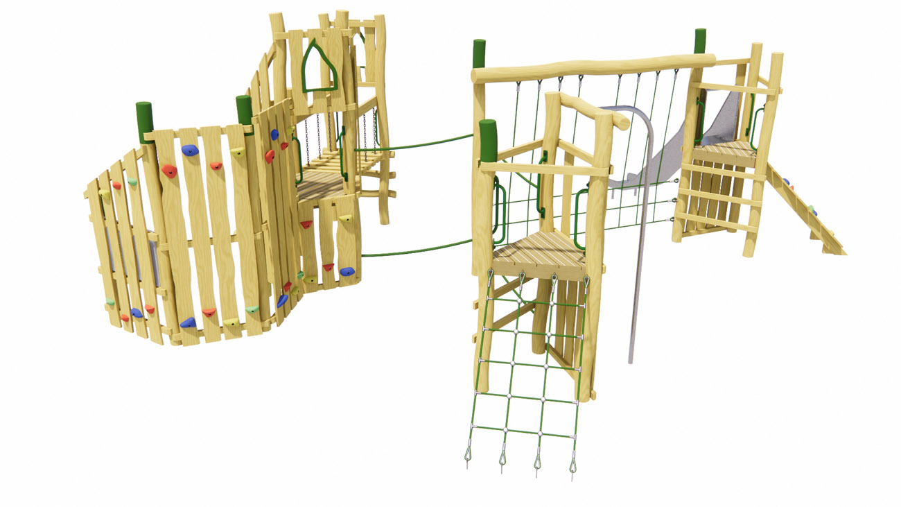 wooden play fort