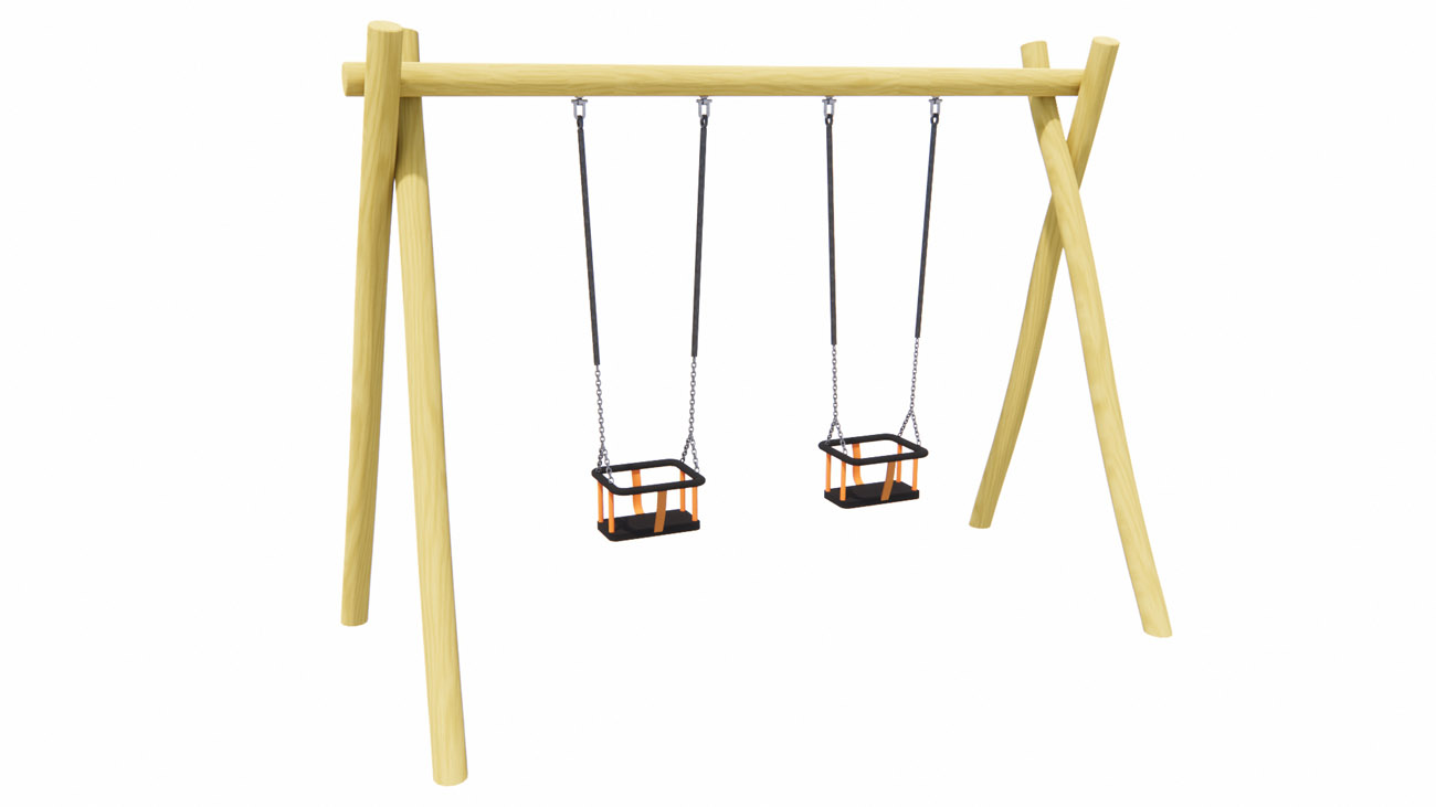 Durable outdoor cradle swings for playgrounds