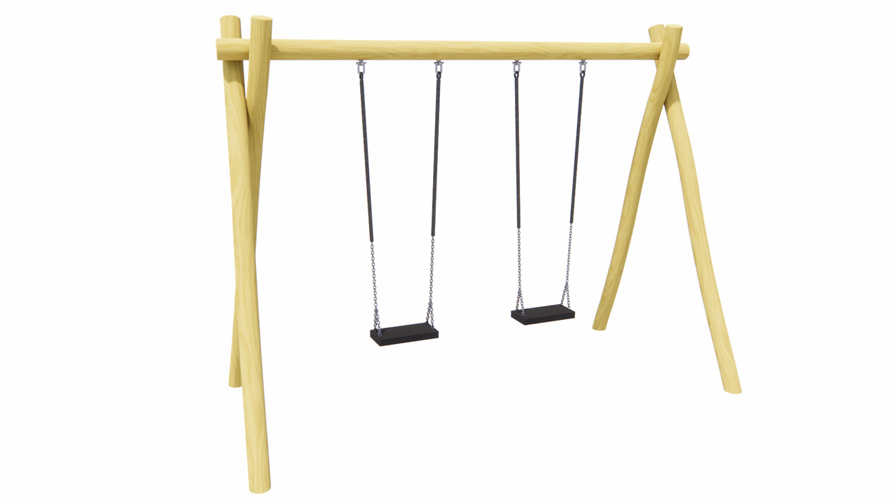 Playground flat seat swings
